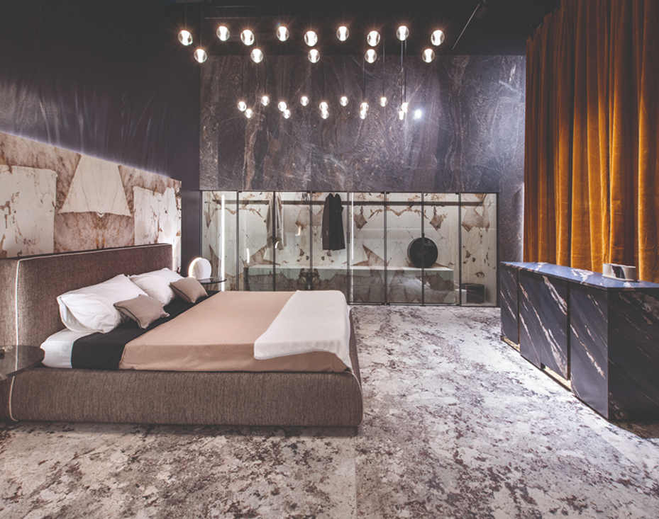Stanza da letto in ceramiche Fiandre