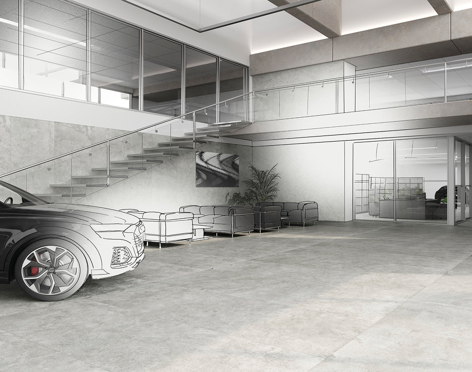 Interior space in Xslab